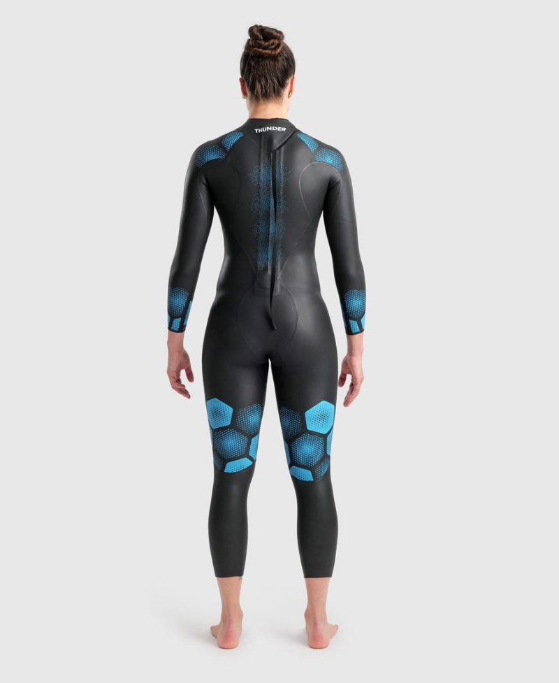 Noir Bleu Combinaison Natation Arena Thunder - SDN-4375850