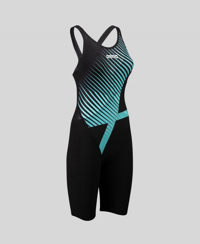 Bleu Noir Combinaison Natation Arena Powerskin Carbon Glide Open Back - UQR-3078572