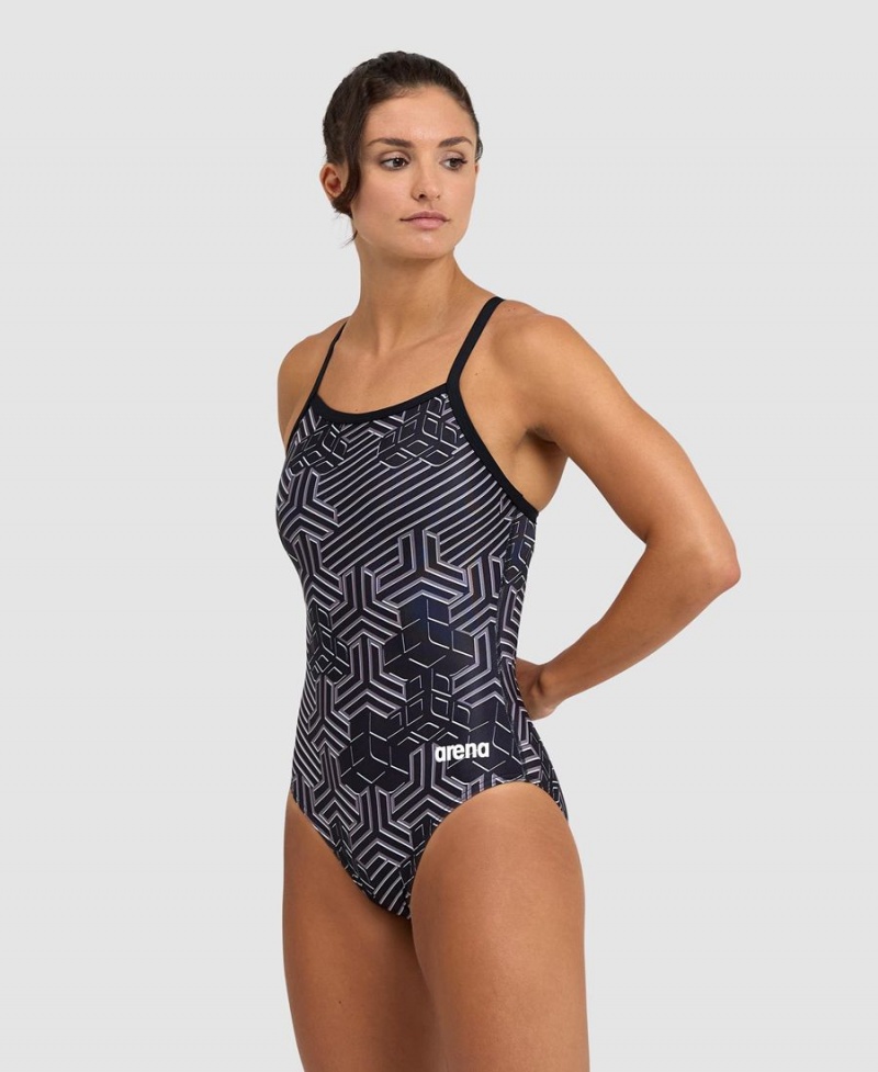 Noir Blanche Maillot de Bain Arena Kikko Pro Light Drop Back - AKS-5490892