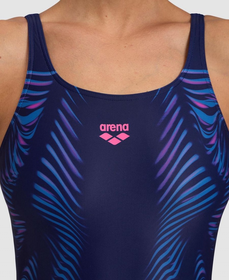 Bleu Marine Maillot de Bain Arena Imprint U Back - HMP-7207487