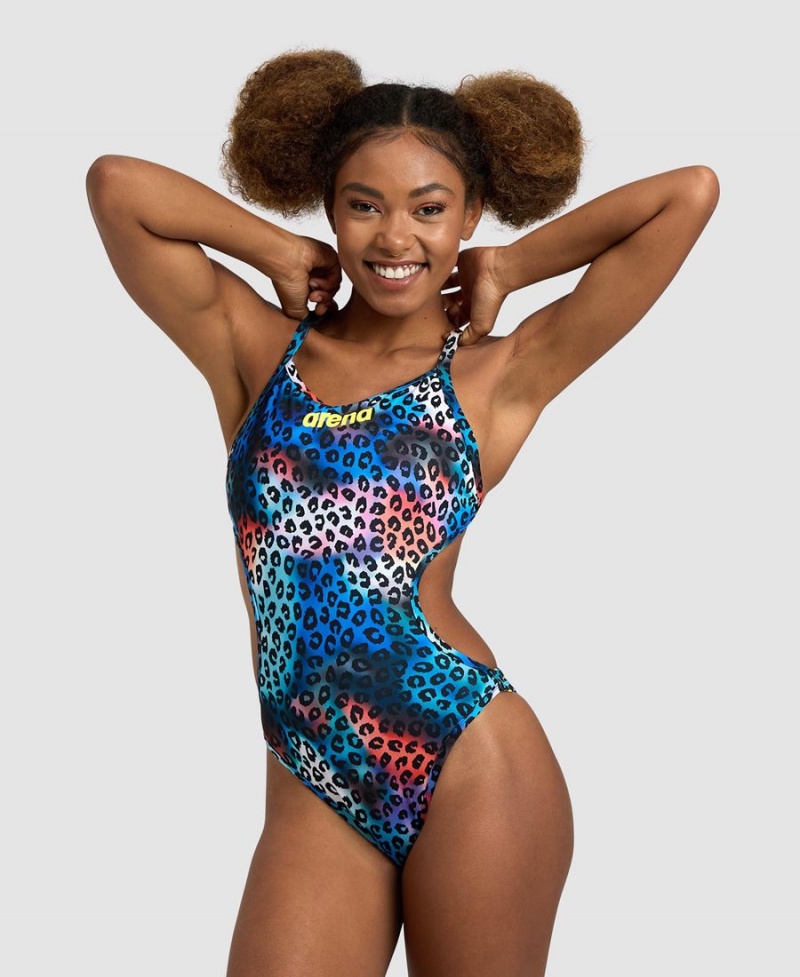 Noir Multicolore Maillot de Bain Arena Rule Breaker Hooked Reversible - EPD-8814372