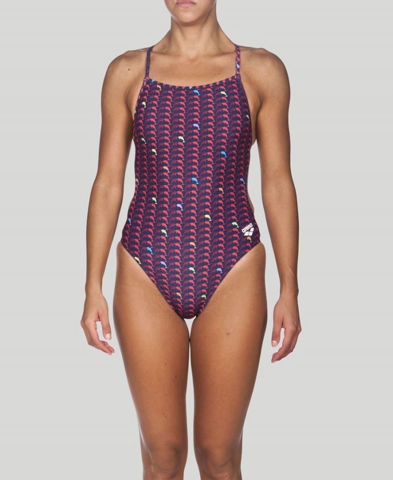 Bleu Marine Rouge Maillot de Bain Arena Dolphin Booster Back - QGD-0075463