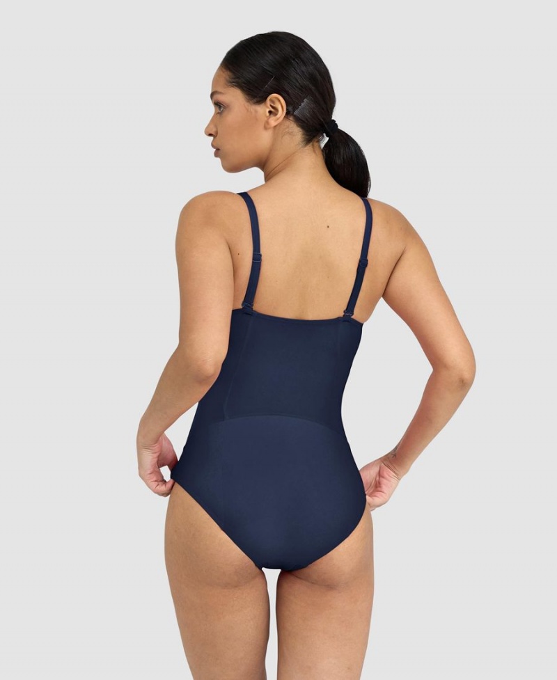 Bleu Marine Maillot de Bain Arena Jenny BodyLift Light Cross Back - IXF-1223328