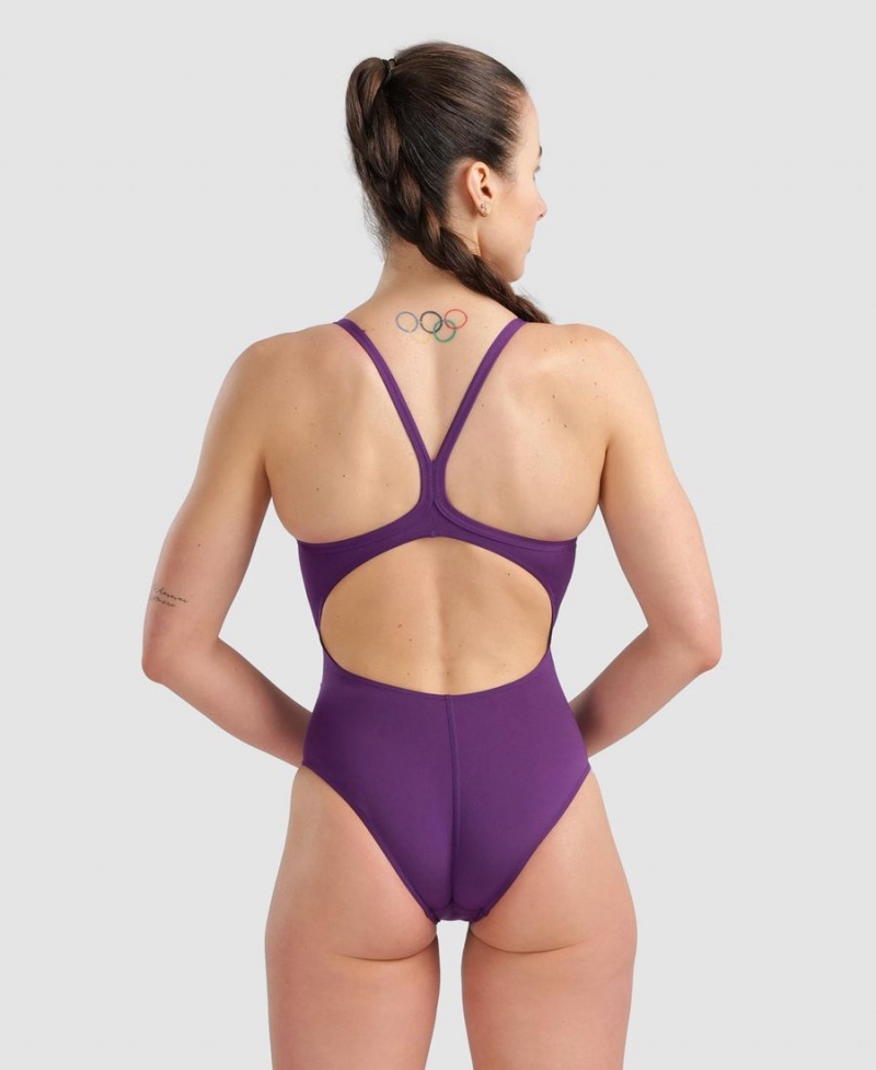 Violette Blanche Maillot de Bain Arena Team Light Drop Back - YXA-7111773