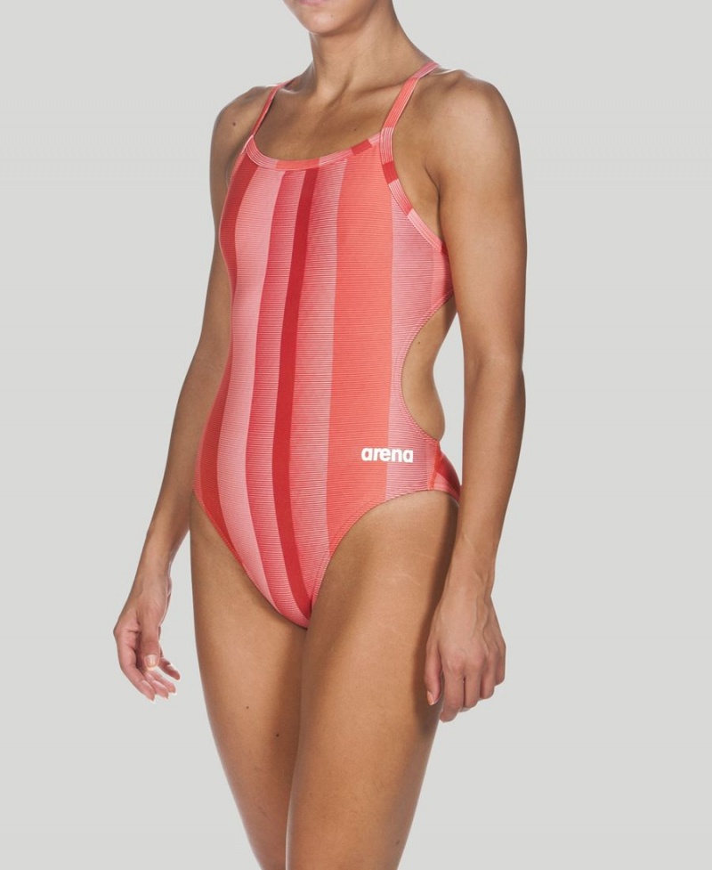 Rouge Maillot de Bain Arena Blended Stripe Challenge Back - ULI-7097635