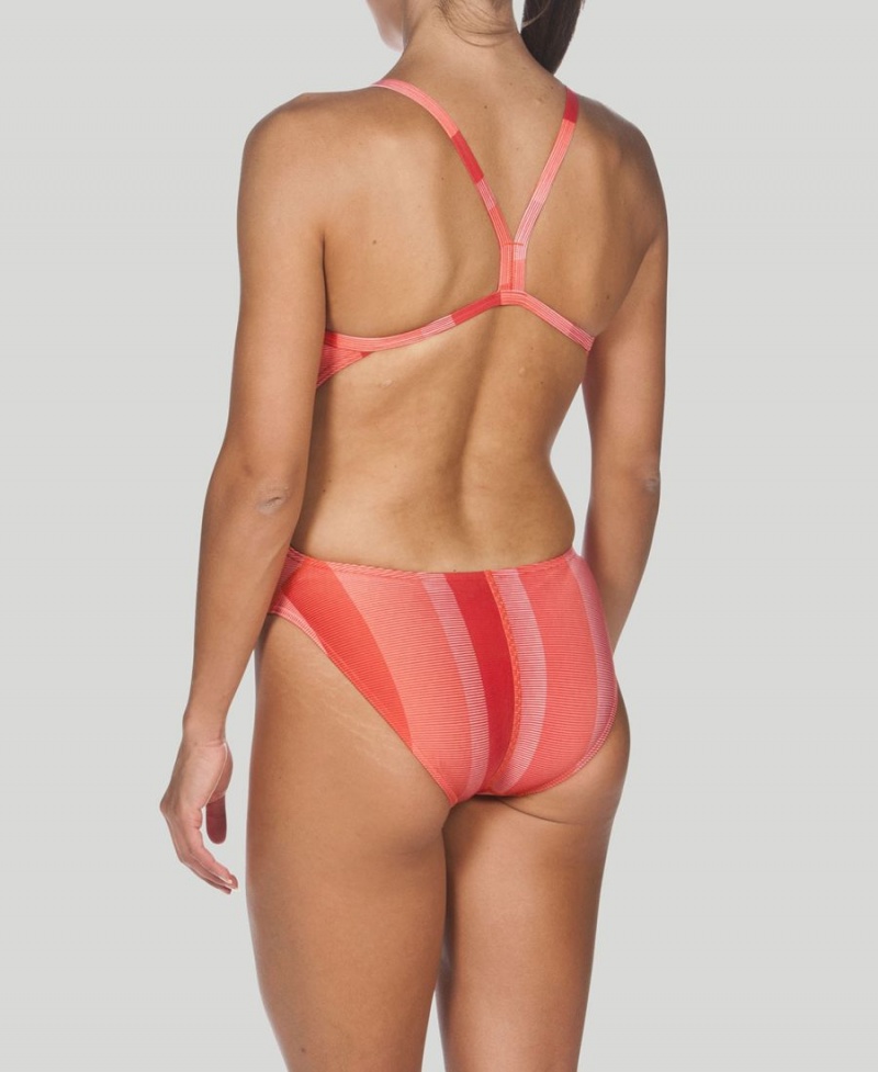 Rouge Maillot de Bain Arena Blended Stripe Challenge Back - ULI-7097635