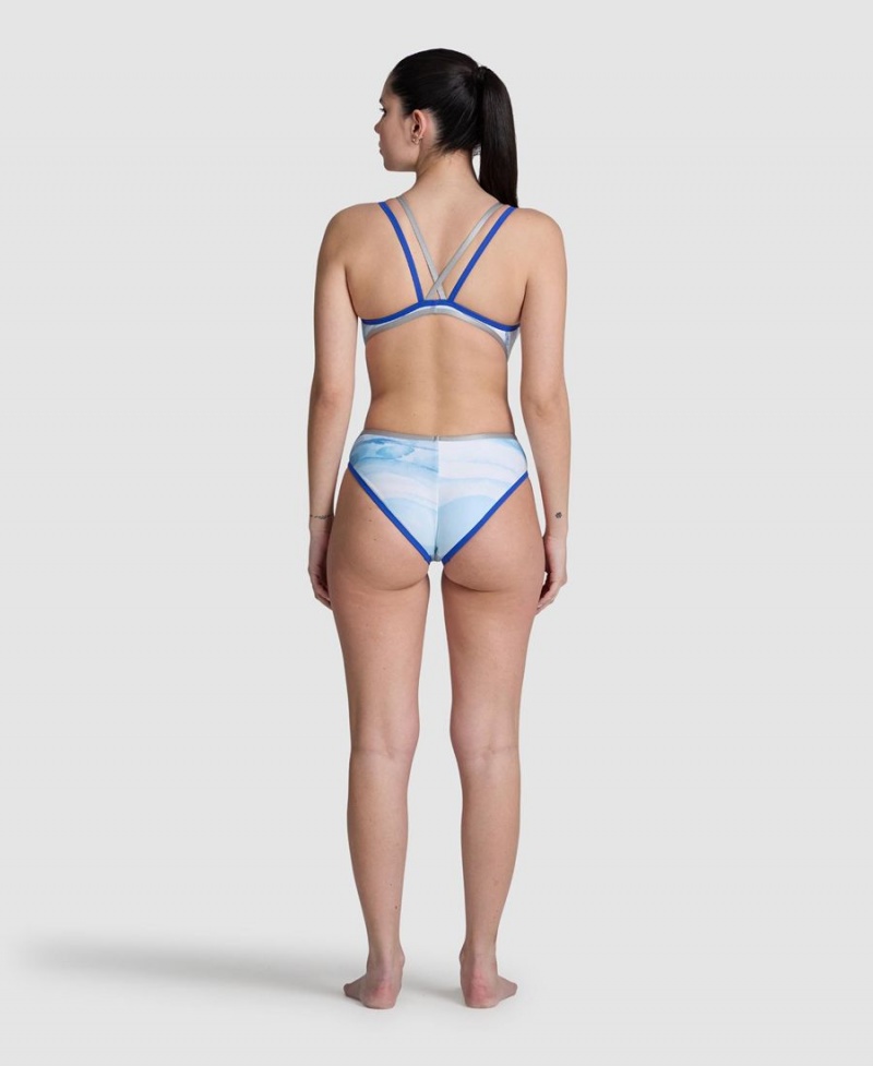 Blanche Bleu Maillot de Bain Arena One Dreams Double Cross Back - DYI-9754893