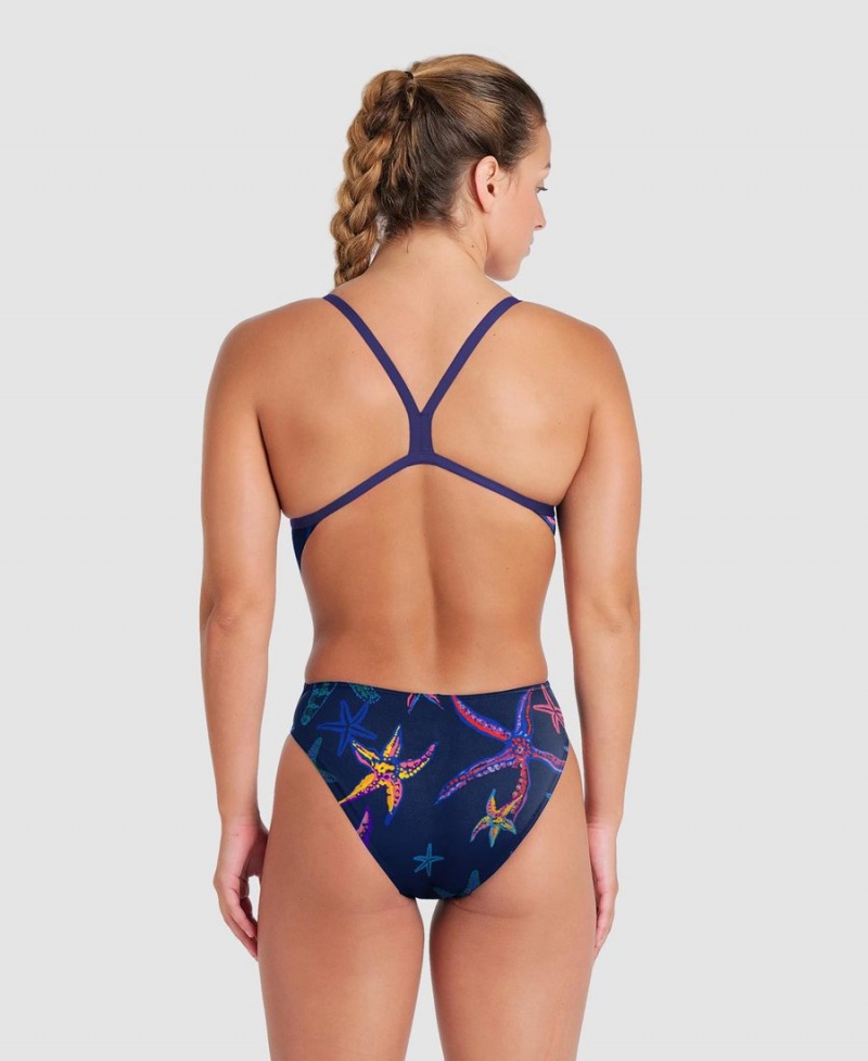 Bleu Maillot de Bain Arena Lydia Jacoby Capsule Collection Challenge Back - OBX-8850976