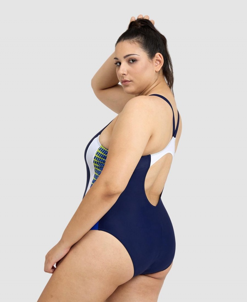 Bleu Marine Bleu Maillot de Bain Arena Threefold V Back Plus - RSF-2521040