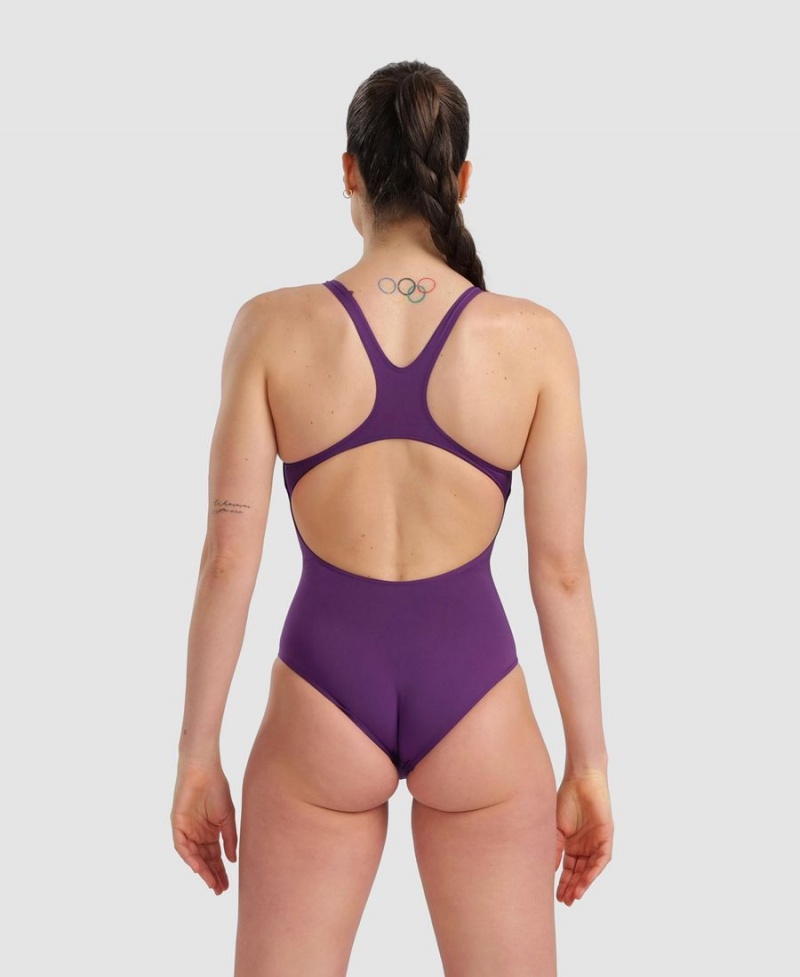 Violette Blanche Maillot de Bain Arena Team Swim Pro Solid - RWI-2154621