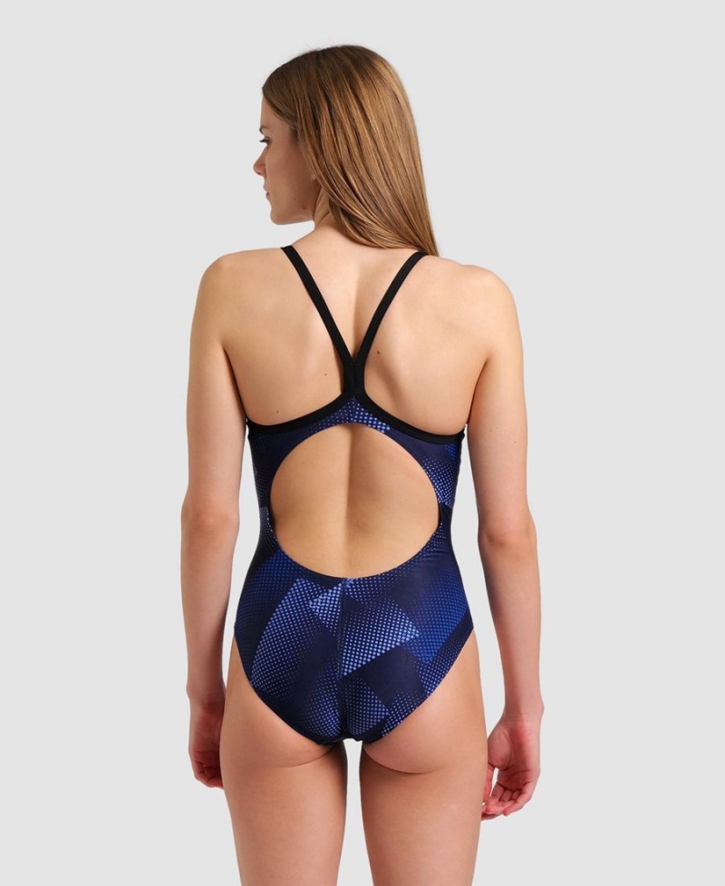 Bleu Marine Maillot de Bain Arena Halftone Lightdrop Back - JOZ-3294249