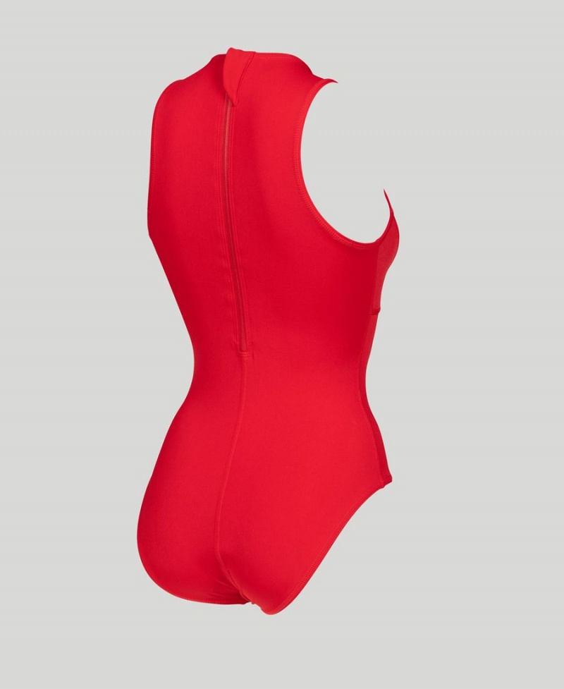 Rouge Maillot de Bain Arena Solid Waterpolo - IPP-3440172