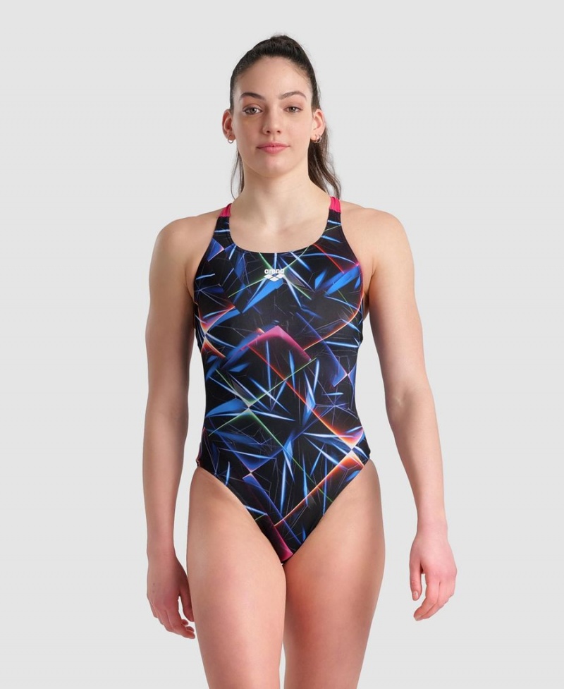 Noir Multicolore Maillot de Bain Arena Allover Pro Back - YFP-3227126