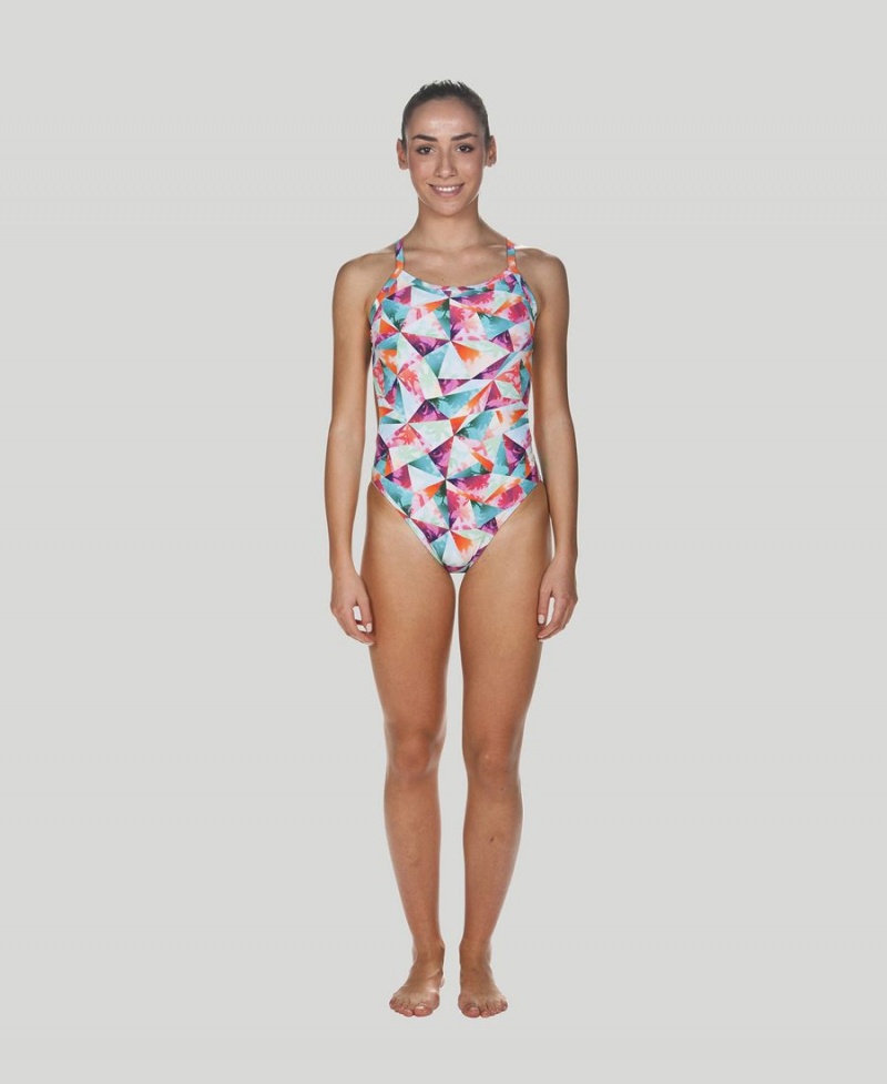 Vert Orange Rose Maillot de Bain Arena Tropical Challenge Back - MQY-7225023