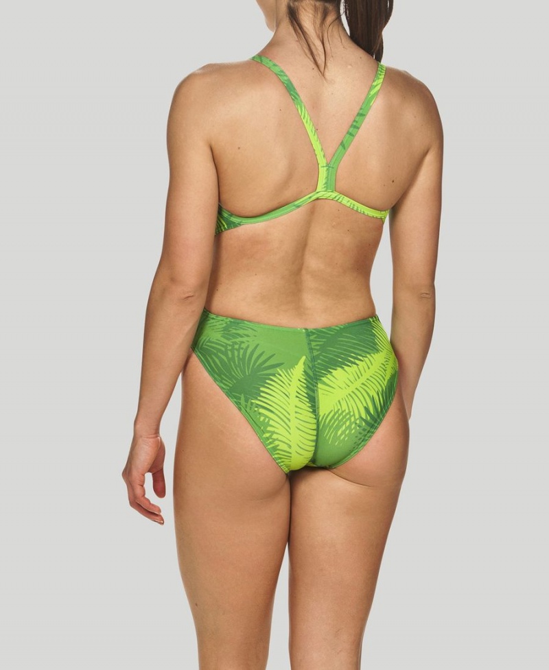 Vert Maillot de Bain Arena Palm Forest Challenge Back - SKT-9772158