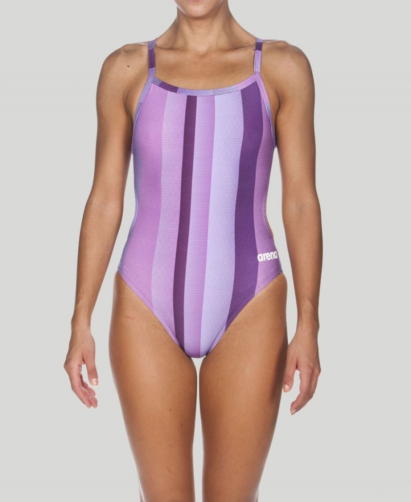 Violette Maillot de Bain Arena Blended Stripe Challenge Back - HCB-3812052