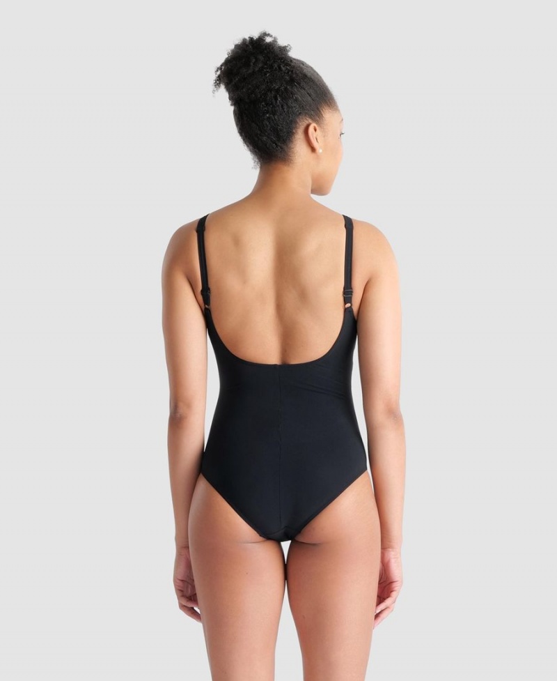 Noir Multicolore Maillot de Bain Arena Emma U Back Panel - MIQ-1020692