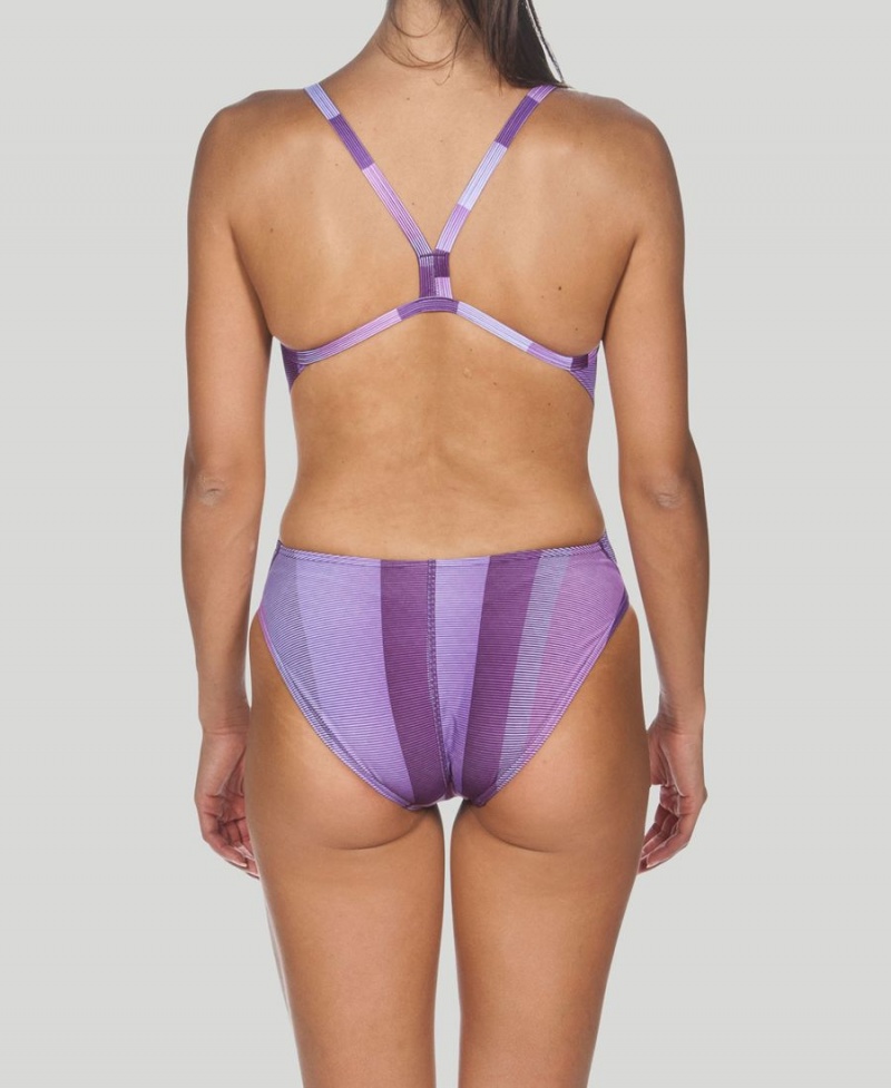 Violette Maillot de Bain Arena Blended Stripe Challenge Back - HCB-3812052