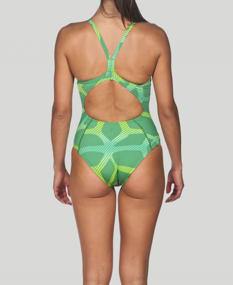 Vert Maillot de Bain Arena Spider Light Drop Back - TYG-0244535