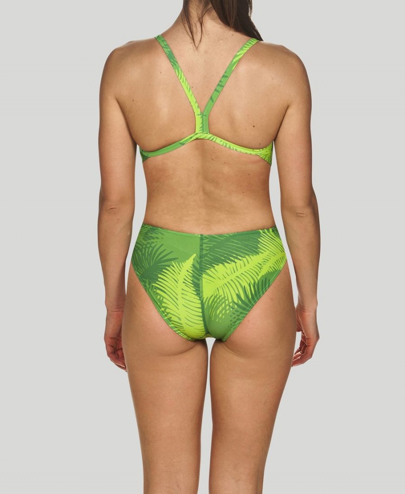 Vert Maillot de Bain Arena Palm Forest Challenge Back - SKT-9772158