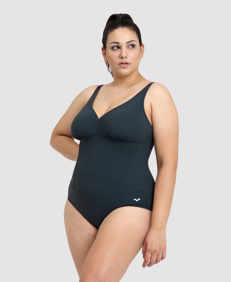 Grise Maillot de Bain Arena BodyLift Maura U Back Plus - DPU-5804519