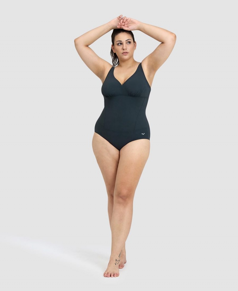 Grise Maillot de Bain Arena BodyLift Maura U Back Plus - DPU-5804519