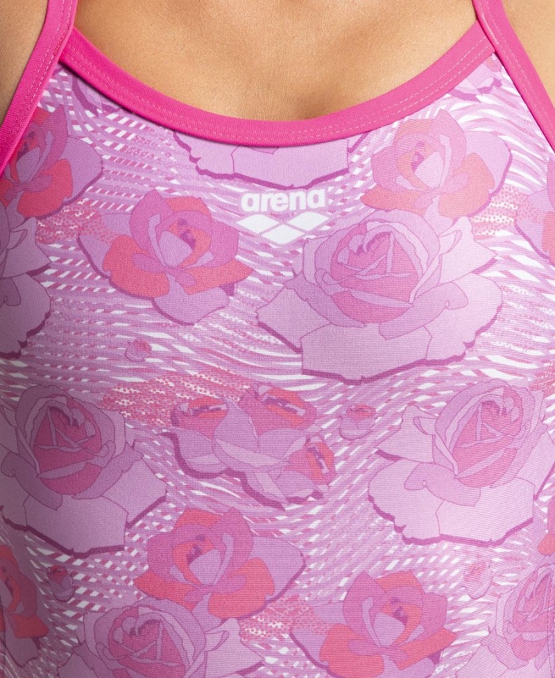 Rose Maillot de Bain Arena Breast Cancer Awareness Challenge Back - AUF-0494514