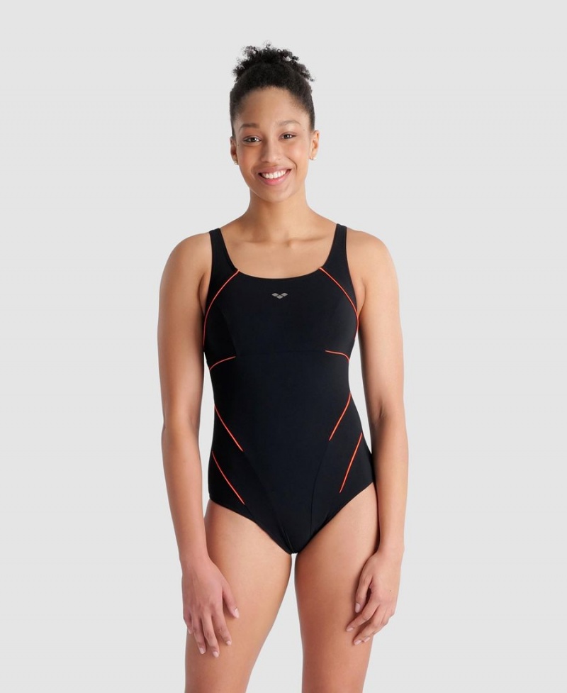 Noir Rouge Maillot de Bain Arena Jewel Wing Back - NSV-4165230