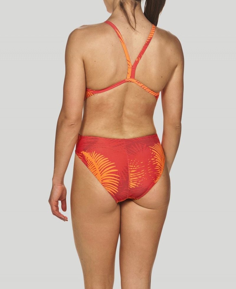 Rouge Orange Maillot de Bain Arena Palm Forest Challenge Back - RSV-8435067