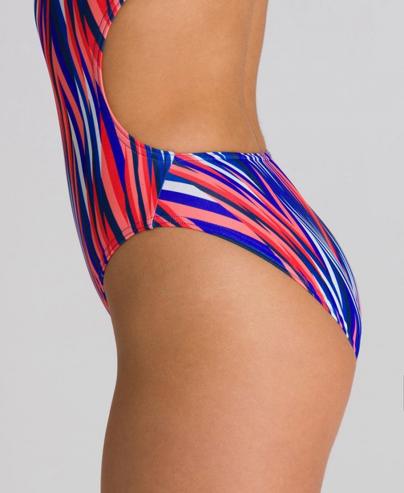 Bleu Marine Multicolore Maillot de Bain Arena Speed Stripes Challenge Back - ZXM-9306476