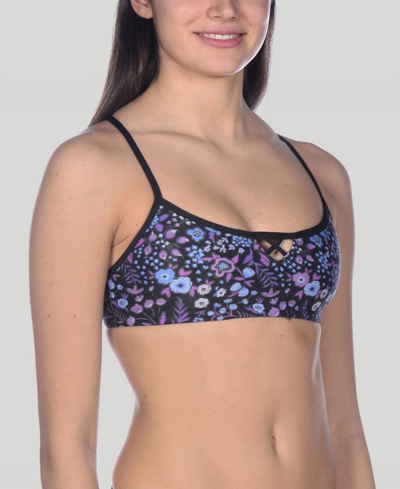 Noir Multicolore Haut de Bikini Arena BE Bandeau - MBF-2936087