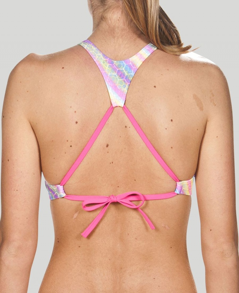 Violette Multicolore Haut de Bikini Arena Crop Think - VPL-8973074