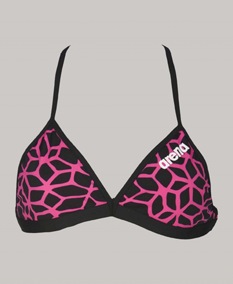 Noir Rose Haut de Bikini Arena Carbonics Tie Back - UAE-4238638