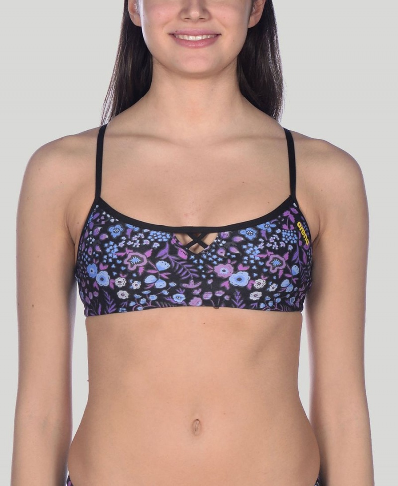 Noir Multicolore Haut de Bikini Arena BE Bandeau - MBF-2936087