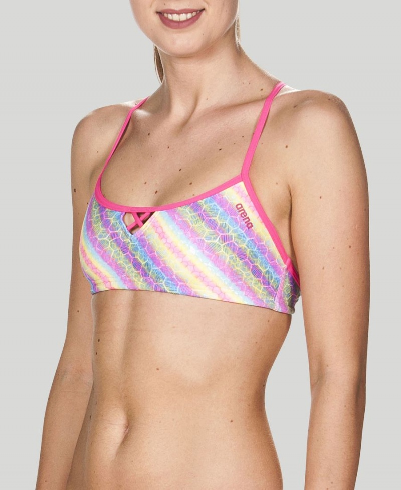 Rose Multicolore Haut de Bikini Arena BE Bandeau - TYB-2080127