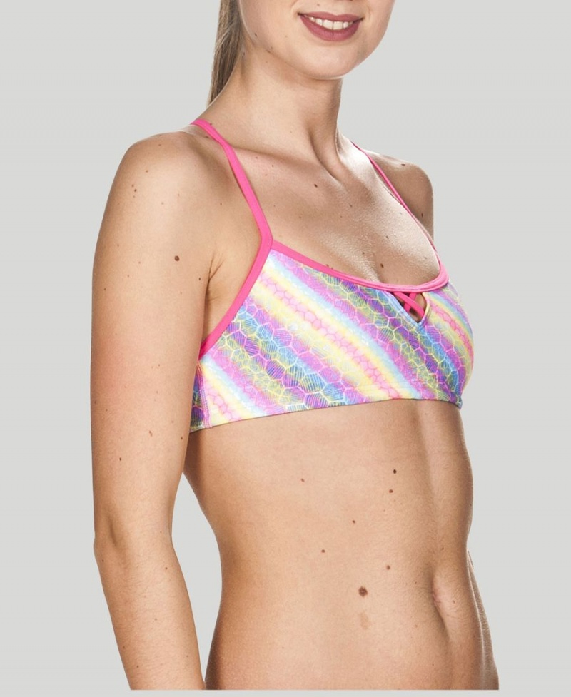 Rose Multicolore Haut de Bikini Arena BE Bandeau - TYB-2080127