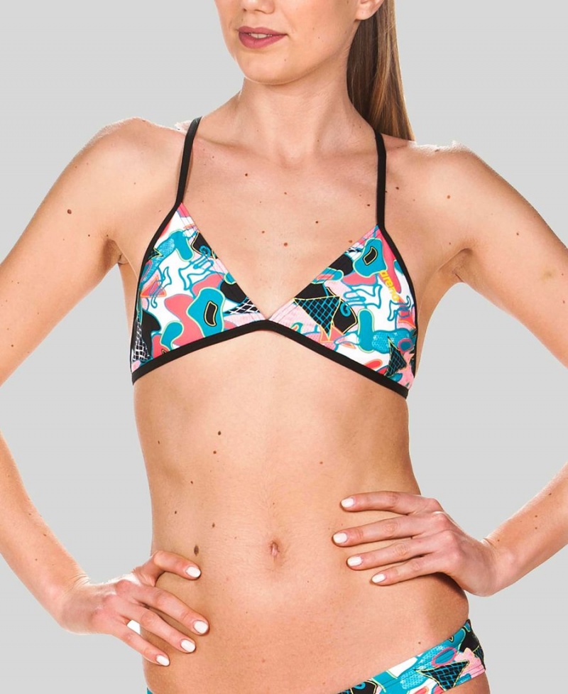 Noir Multicolore Haut de Bikini Arena Triangle Feel - QNG-2214627