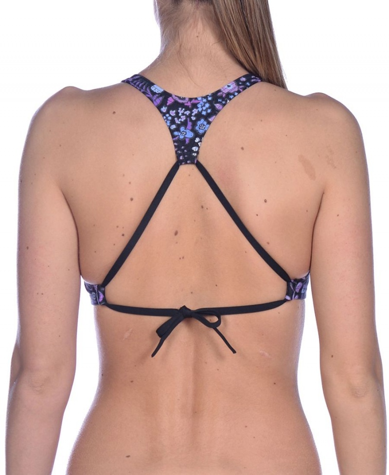 Noir Multicolore Haut de Bikini Arena Crop Think - SDZ-2608714