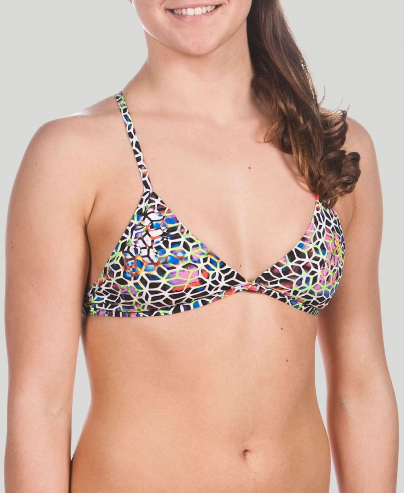 Noir Multicolore Haut de Bikini Arena Triangle Feel - WUS-0911717