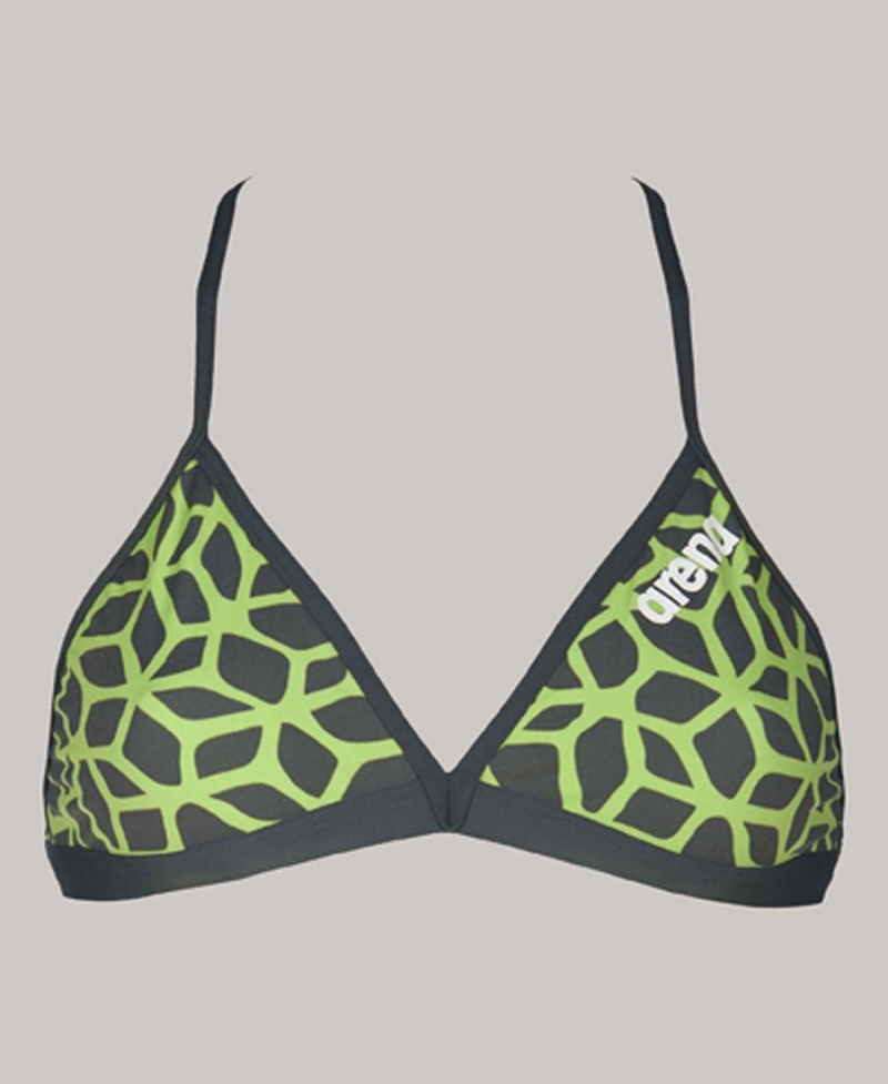 Grise Vert Haut de Bikini Arena Carbonics Tie Back - BGG-6552377