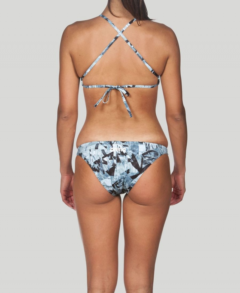 Blanche Multicolore Haut de Bikini Arena Glitch Tie Back - ATJ-6890222