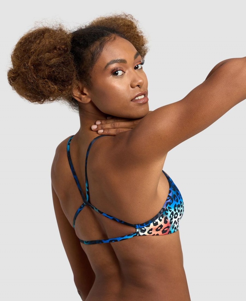 Bleu Multicolore Haut de Bikini Arena Live Bandeau - RKA-6451618