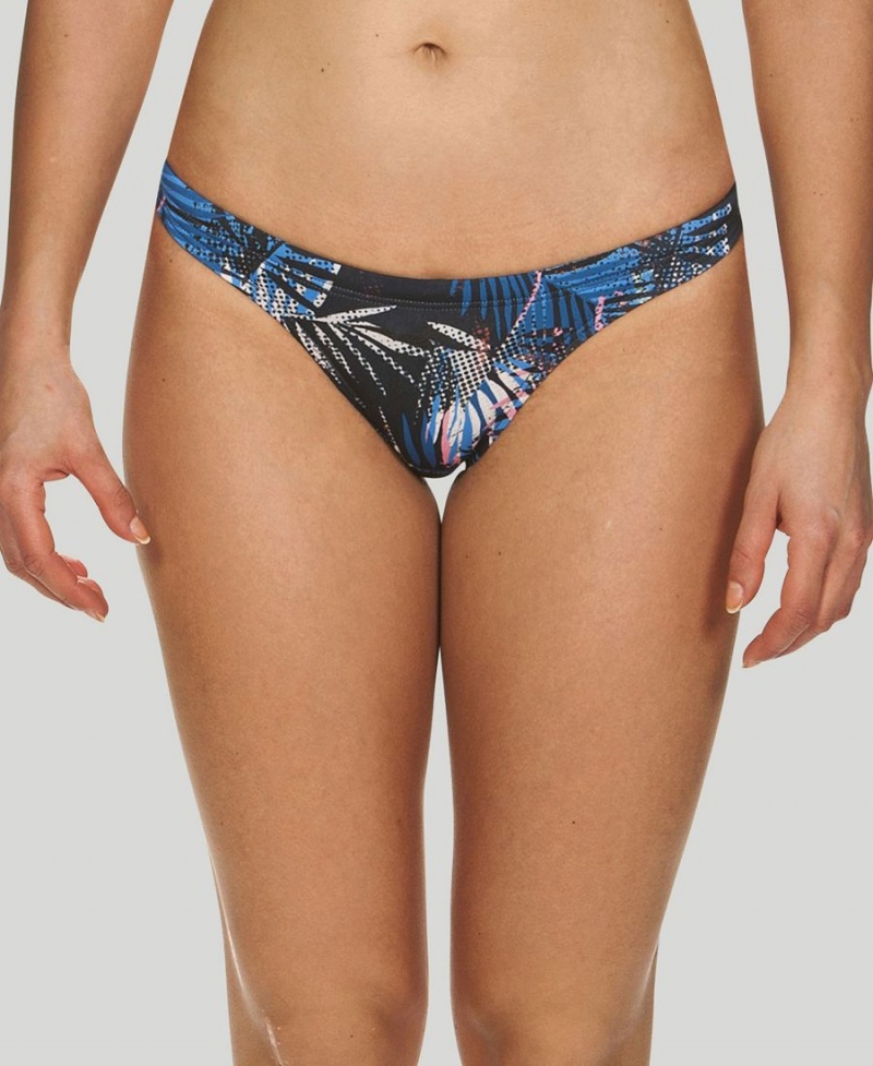 Bleu Marine Multicolore Bas de Bikini Arena Floral Allover - IJK-5748398