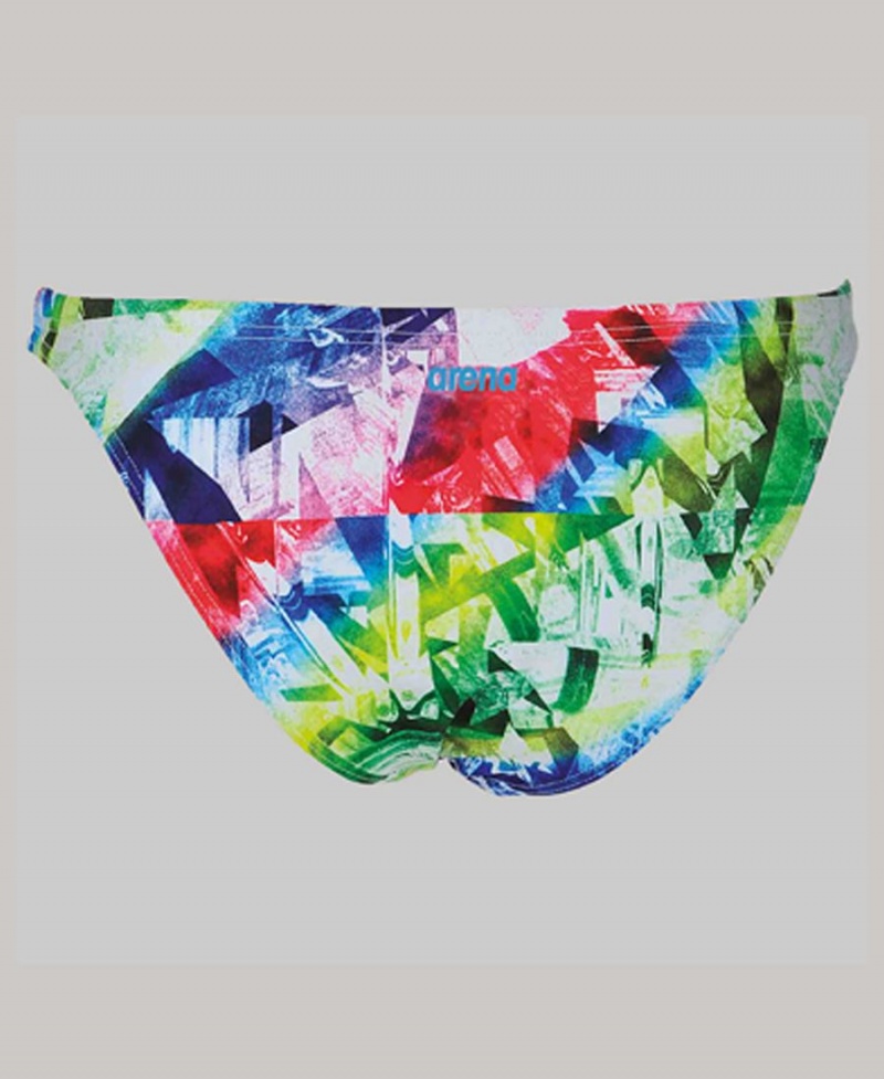 Vert Multicolore Bas de Bikini Arena Glitch - XCT-5713969