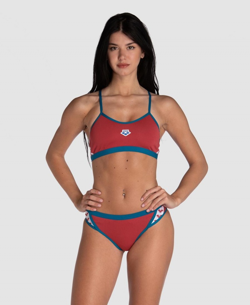 Rouge Bleu Maillot de Bain Arena Icons Solid Cross Back - XSB-5686170