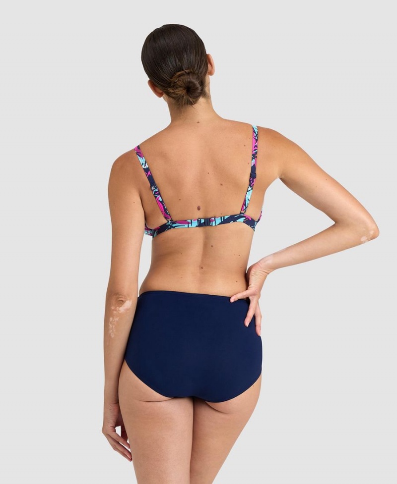 Bleu Marine Rose Multicolore Maillot de Bain Arena BodyLift Francy - ENA-1730059