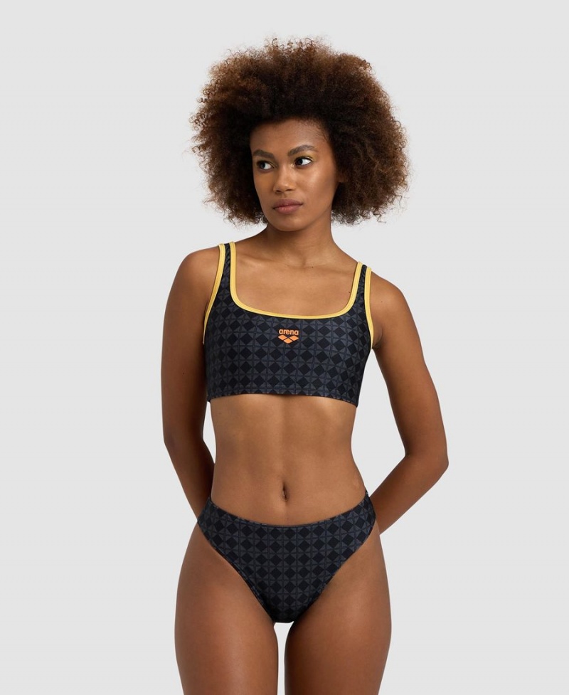 Noir Multicolore Maillot de Bain Arena 50th Anniversary Bralette - BHE-0189880