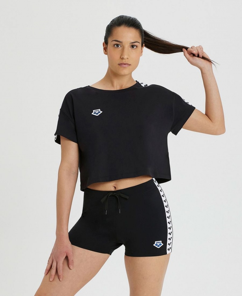 Noir T-Shirt Arena Corrine Team Crop - XKI-7714960