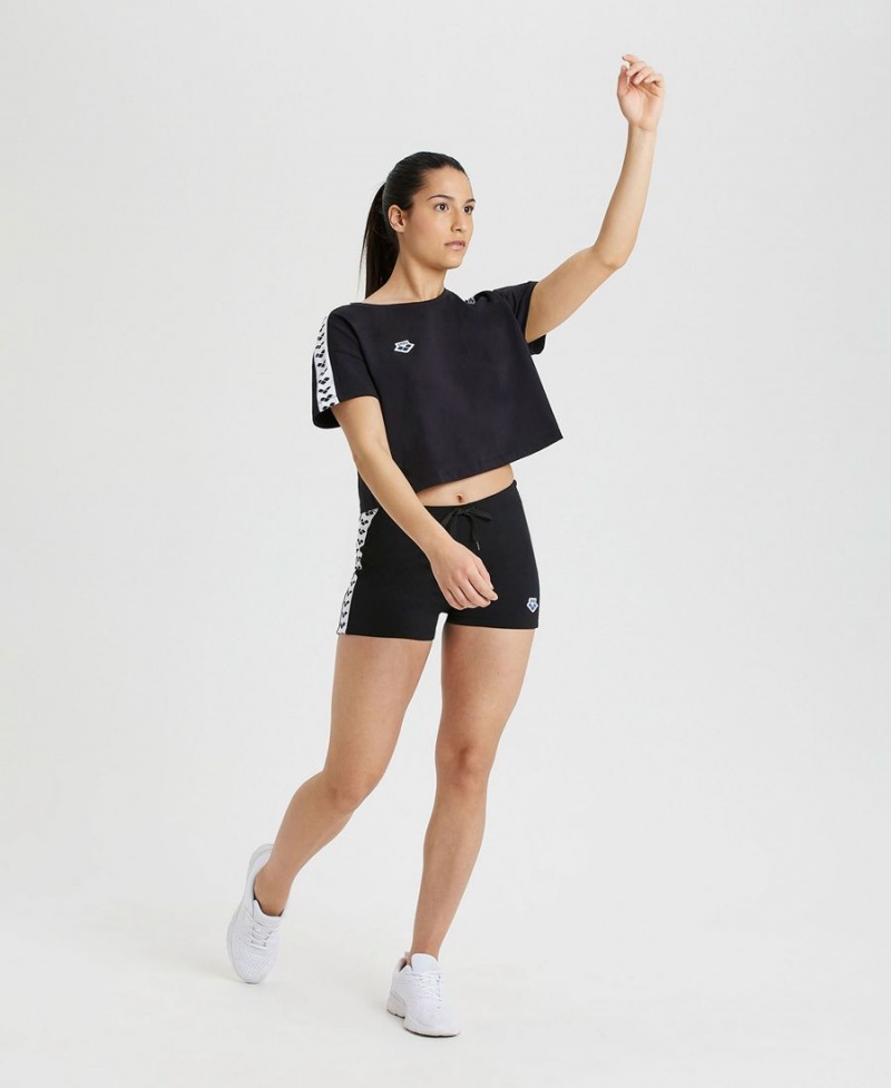 Noir T-Shirt Arena Corrine Team Crop - XKI-7714960