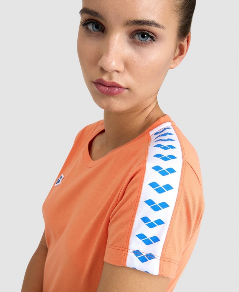 Orange Blanche T-Shirt Arena Team Corta Sleeve - PEE-0647940